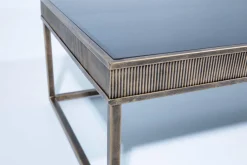 Tables De Salon|Tables De Salon<Flamant COMINO, table basse, rectangulaire, métal et verre Brun