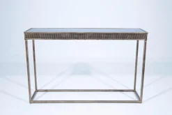 Tables D’Appoint & Consoles|Tables D’Appoint & Consoles<Flamant COMINO, table console, métal et verre Brun