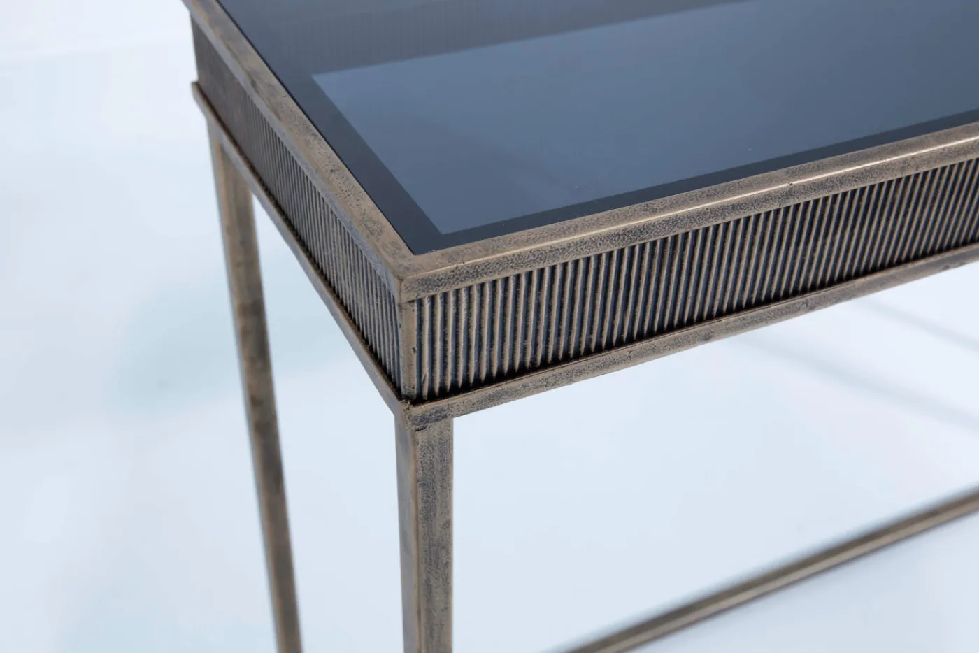 Tables D’Appoint & Consoles|Tables D’Appoint & Consoles<Flamant COMINO, table console, métal et verre Brun