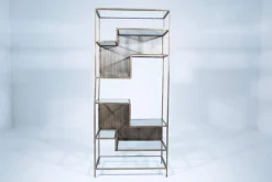 Placards|Armoires<Flamant COMINO, étagère, métal et verre Brun