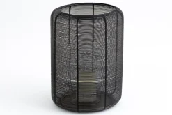 Porte Bougie, Chauffe-Plats Et Photophores|Porte Bougie, Chauffe-Plats Et Photophores<Flamant CORTONA, photophore, fer et verre, L Noir