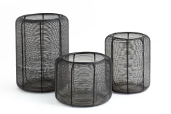 Porte Bougie, Chauffe-Plats Et Photophores|Porte Bougie, Chauffe-Plats Et Photophores<Flamant CORTONA, photophore, fer et verre, L Noir