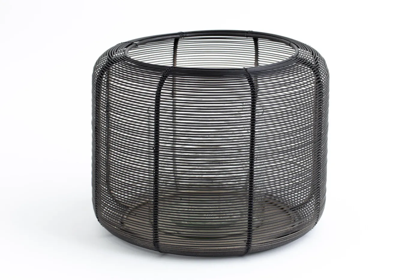 Porte Bougie, Chauffe-Plats Et Photophores|Porte Bougie, Chauffe-Plats Et Photophores<Flamant CORTONA, photophore, fer et verre, M Noir
