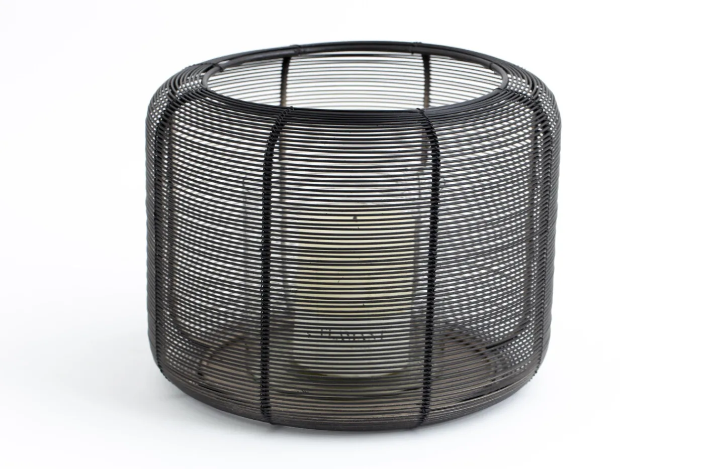 Porte Bougie, Chauffe-Plats Et Photophores|Porte Bougie, Chauffe-Plats Et Photophores<Flamant CORTONA, photophore, fer et verre, M Noir