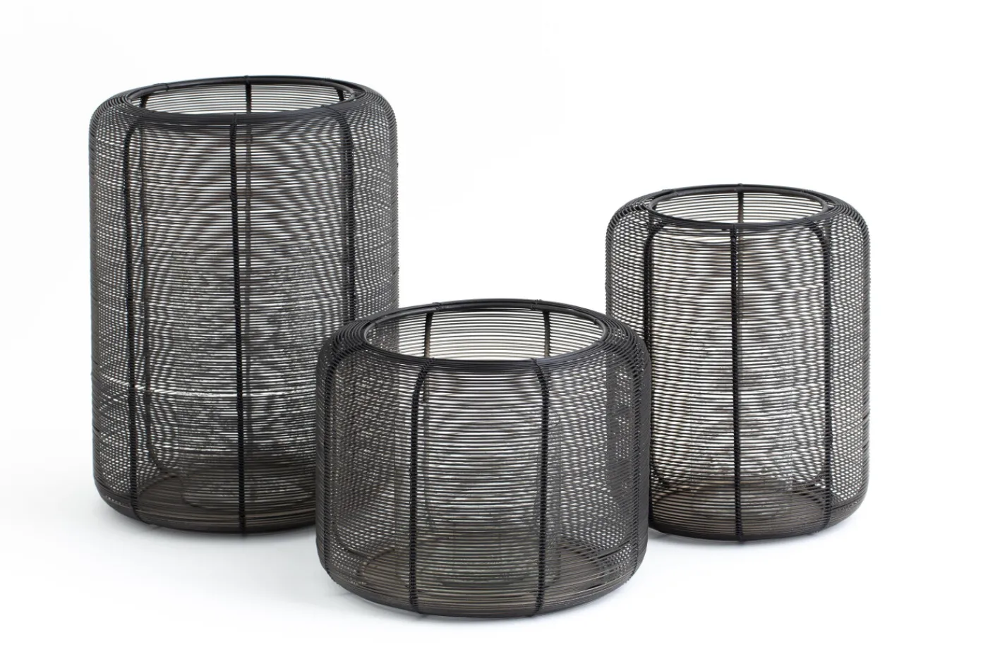 Porte Bougie, Chauffe-Plats Et Photophores|Porte Bougie, Chauffe-Plats Et Photophores<Flamant CORTONA, photophore, fer et verre, M Noir