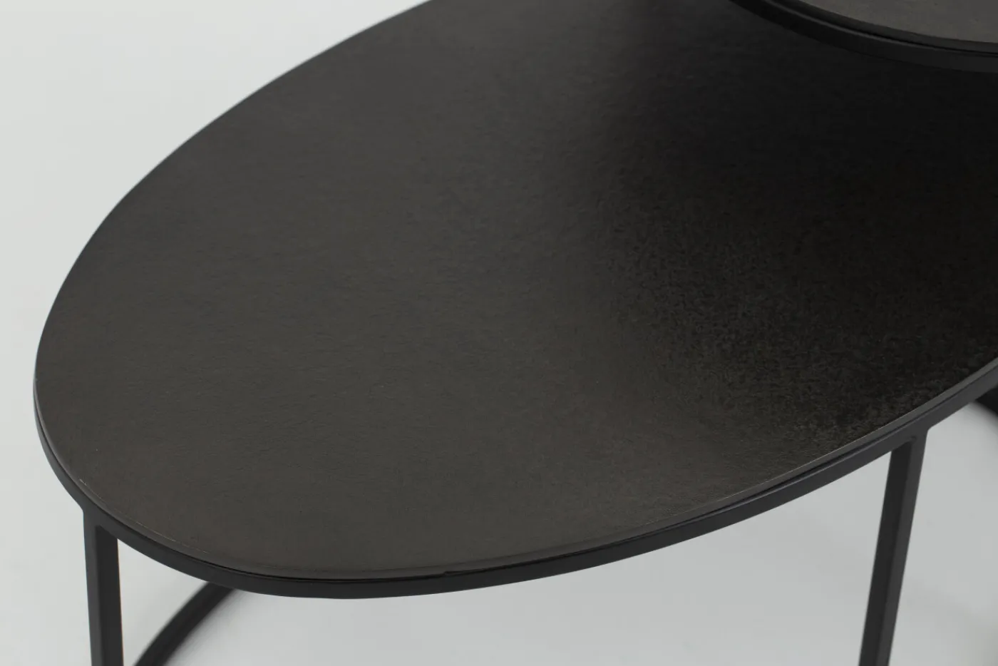 Tables De Salon|Tables De Salon<Flamant COSITO, table basse, ovale, métal, set de 2 Noir