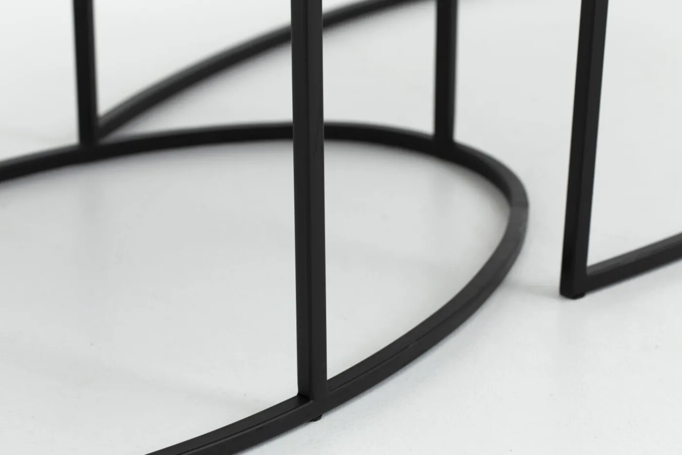 Tables De Salon|Tables De Salon<Flamant COSITO, table basse, ovale, métal, set de 2 Noir