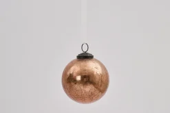 Boules De Noël|Boules De Noël<Flamant CRACKLE, boule de Noël, blush, L Rose