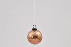 Boules De Noël|Boules De Noël<Flamant CRACKLE, boule de Noël, blush, S Rose