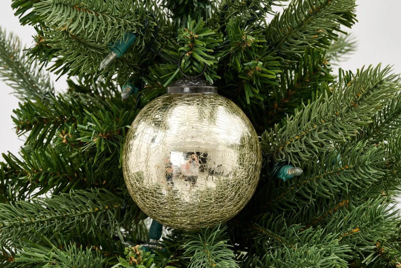 Boules De Noël|Boules De Noël<Flamant CRACKLE, boule de Noël, light gold, L Or