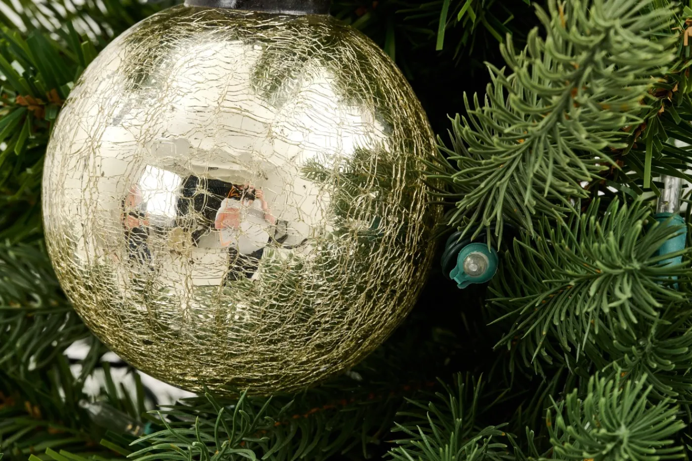 Boules De Noël|Boules De Noël<Flamant CRACKLE, boule de Noël, light gold, L Or