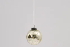Boules De Noël|Boules De Noël<Flamant CRACKLE, boule de Noël, light gold, S Or