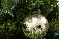 Boules De Noël|Boules De Noël<Flamant CRACKLE, boule de Noël, light gold, S Or