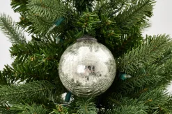 Boules De Noël|Boules De Noël<Flamant CRACKLE, boule de Noël, silver, L Argent