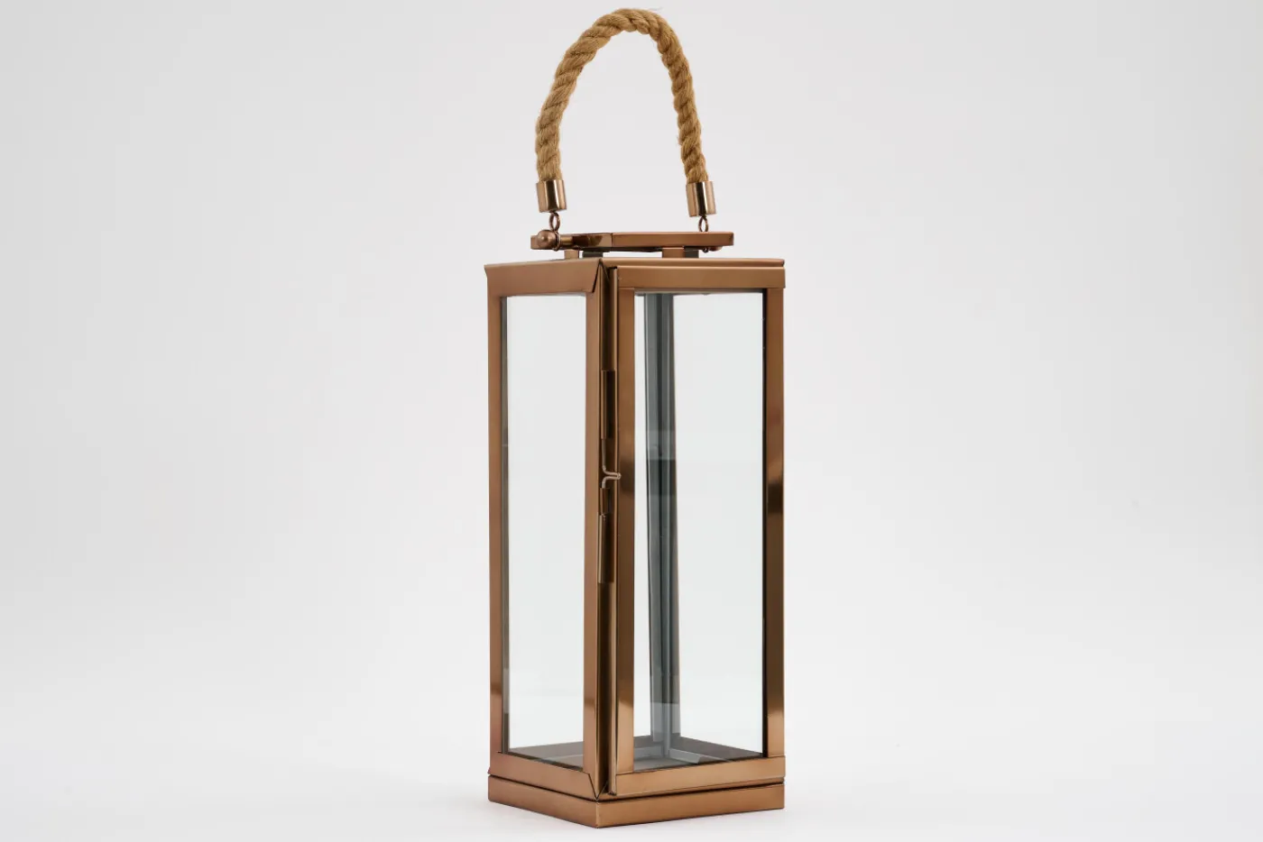 Lanternes|Décoration<Flamant CRAIG, lanterne, laiton i et verre, L Brun