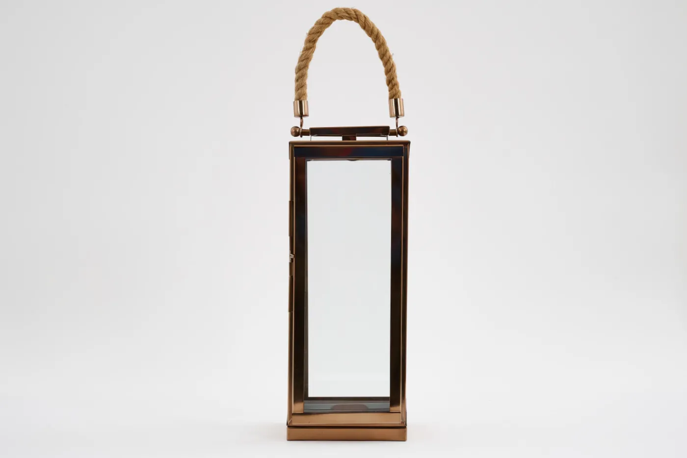 Lanternes|Décoration<Flamant CRAIG, lanterne, laiton i et verre, L Brun