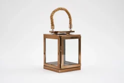 Lanternes|Décoration<Flamant CRAIG, lanterne, laiton i et verre, S Brun