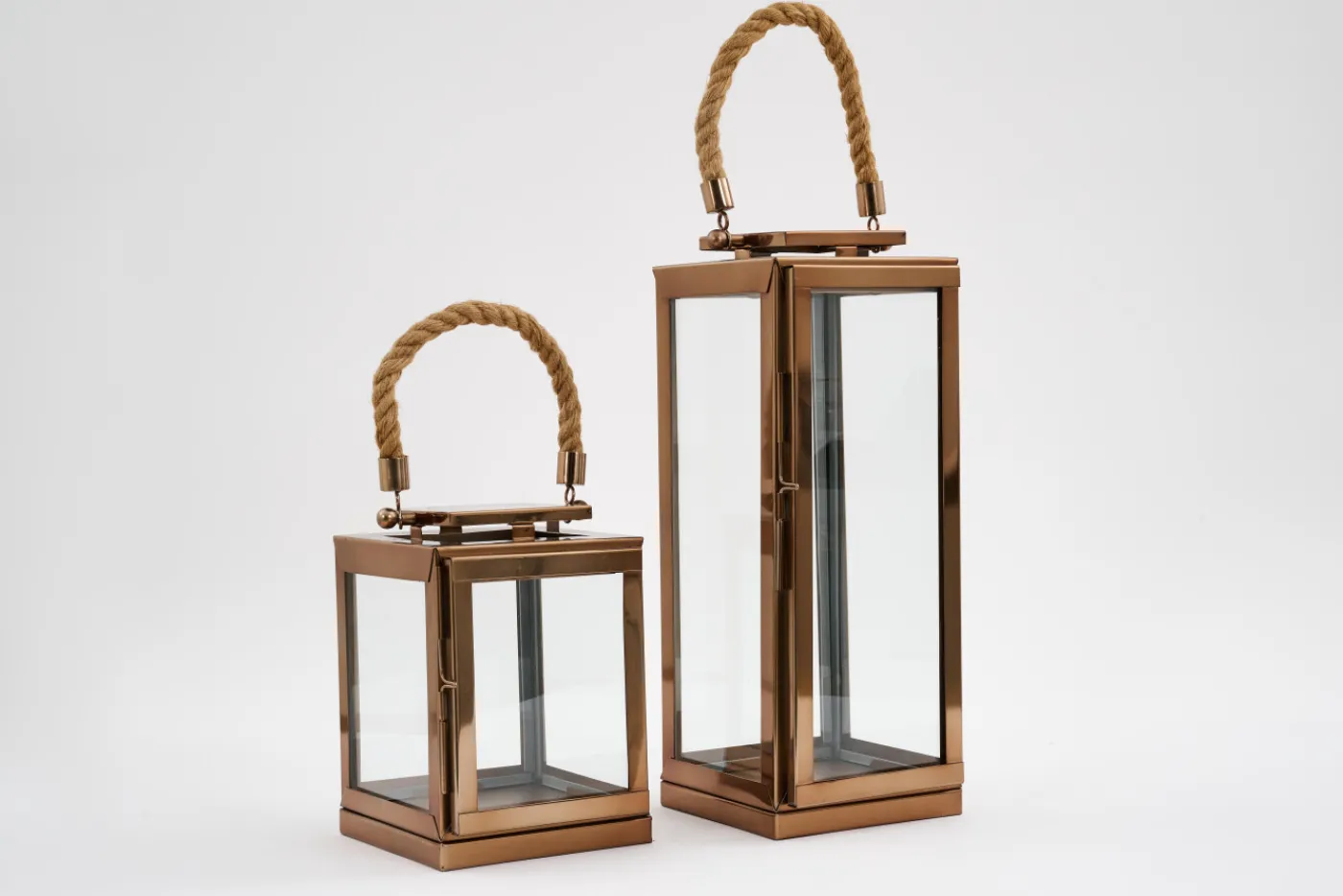 Lanternes|Décoration<Flamant CRAIG, lanterne, laiton i et verre, S Brun