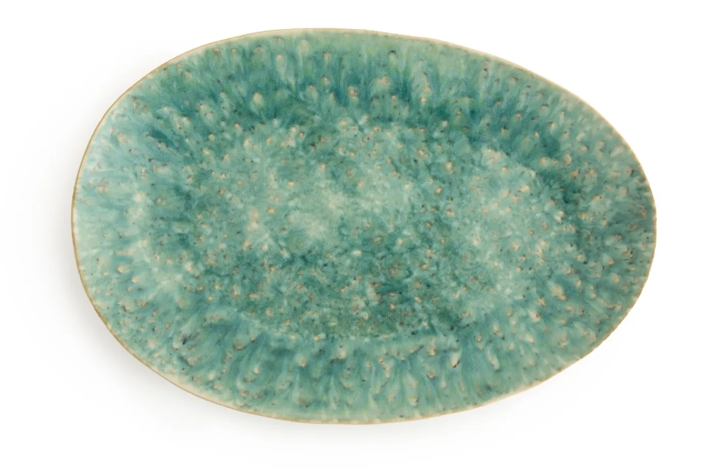 Assiettes, Plats Et Bols|Assiettes,Plats Et Bols<Flamant CRESTA, plateau, céramique, turquoise, ovale Mixte