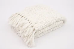 Plaids Et Couvre-Lits|Plaids Et Couvre-Lits<Flamant FENDA, plaid, écru Blanccassé