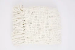 Plaids Et Couvre-Lits|Plaids Et Couvre-Lits<Flamant FENDA, plaid, écru Blanccassé