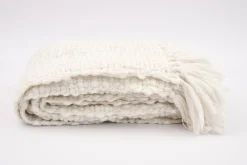 Plaids Et Couvre-Lits|Plaids Et Couvre-Lits<Flamant FENDA, plaid, écru Blanccassé