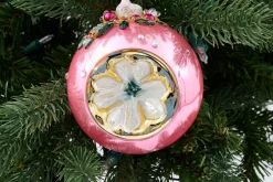 Boules De Noël|Boules De Noël<Flamant FIGAO, boule de Noël Rose