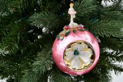 Boules De Noël|Boules De Noël<Flamant FIGAO, boule de Noël Rose