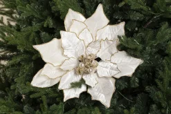 Décoration De Noël|Décoration De Noël<Flamant GIANNA, poinsettia Blanccassé