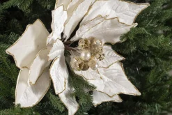 Décoration De Noël|Décoration De Noël<Flamant GIANNA, poinsettia Blanccassé