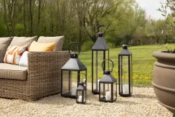 Lanternes|Décoration<Flamant HACIM, lanterne, fer et verre, , L Noir