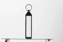 Lanternes|Décoration<Flamant HACIM, lanterne, fer et verre, , L Noir