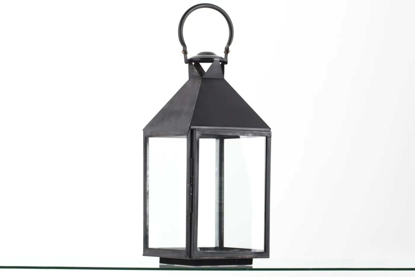 Lanternes|Décoration<Flamant HACIM, lanterne, fer et verre, , M Noir