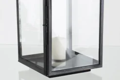 Lanternes|Décoration<Flamant HACIM, lanterne, fer et verre, , M Noir