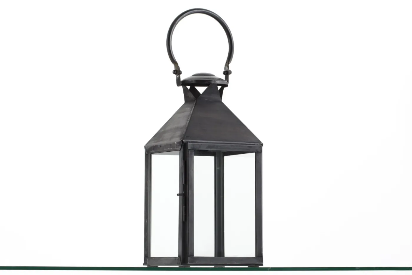 Lanternes|Décoration<Flamant HACIM, lanterne, fer et verre, , S Noir