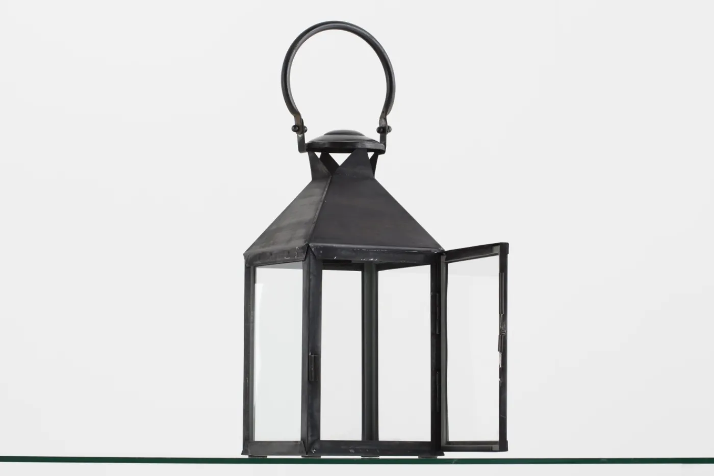 Lanternes|Décoration<Flamant HACIM, lanterne, fer et verre, , S Noir