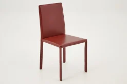Chaises|Chaises<Flamant HELEN, chaise, cuir recyclé, Rouge