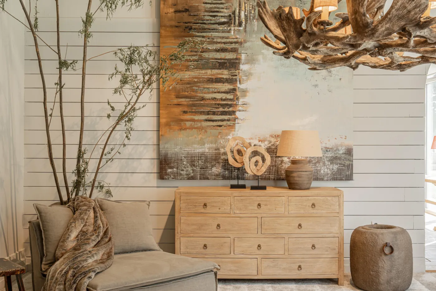 Art|Décoration<Flamant HENRI, peinture à l'huile Mixte