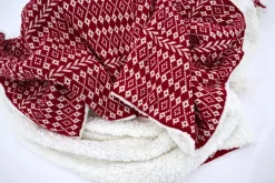 Plaids Et Couvre-Lits|Plaids Et Couvre-Lits<Flamant HERMAN, plaid, /blanc Rouge