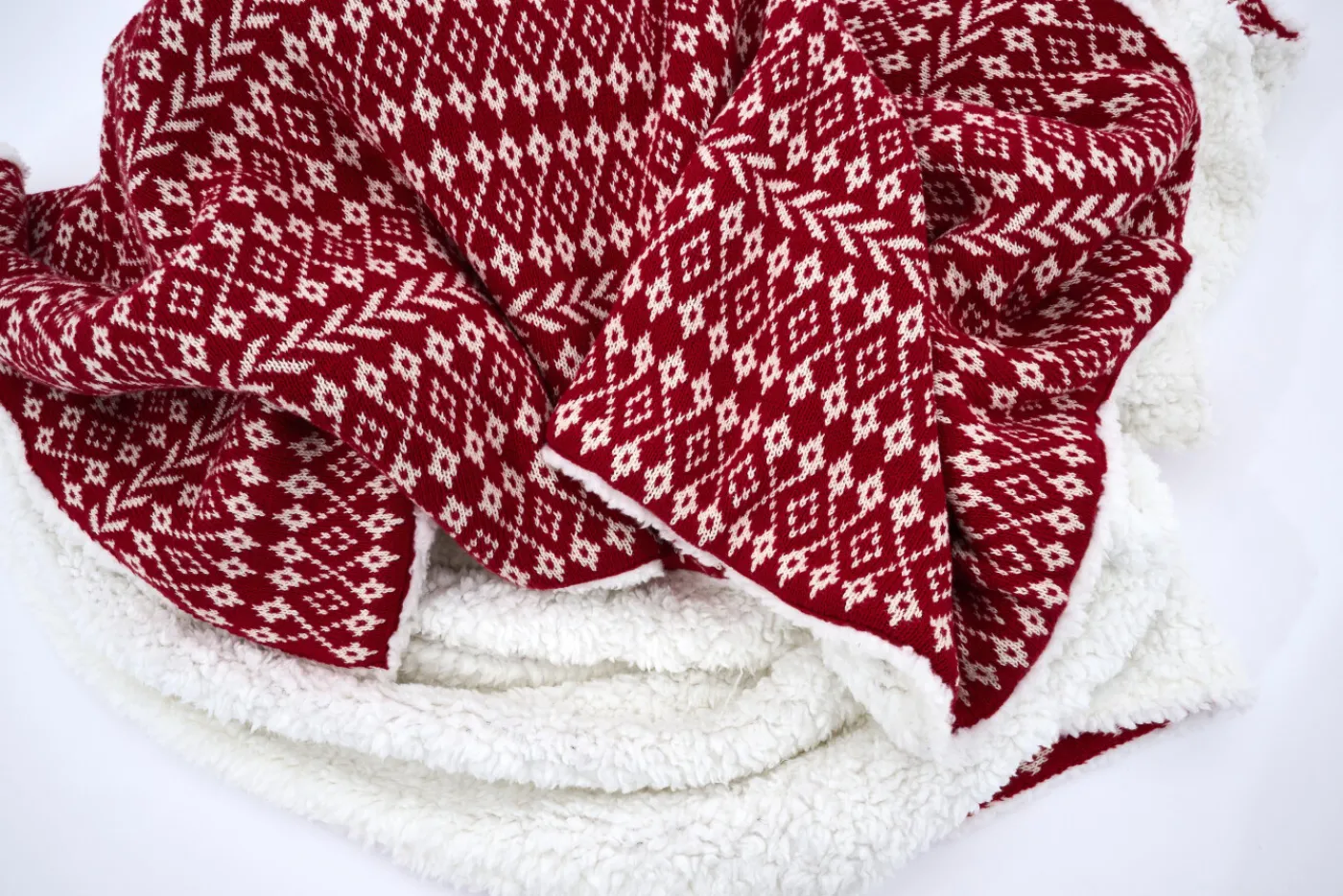 Plaids Et Couvre-Lits|Plaids Et Couvre-Lits<Flamant HERMAN, plaid, /blanc Rouge