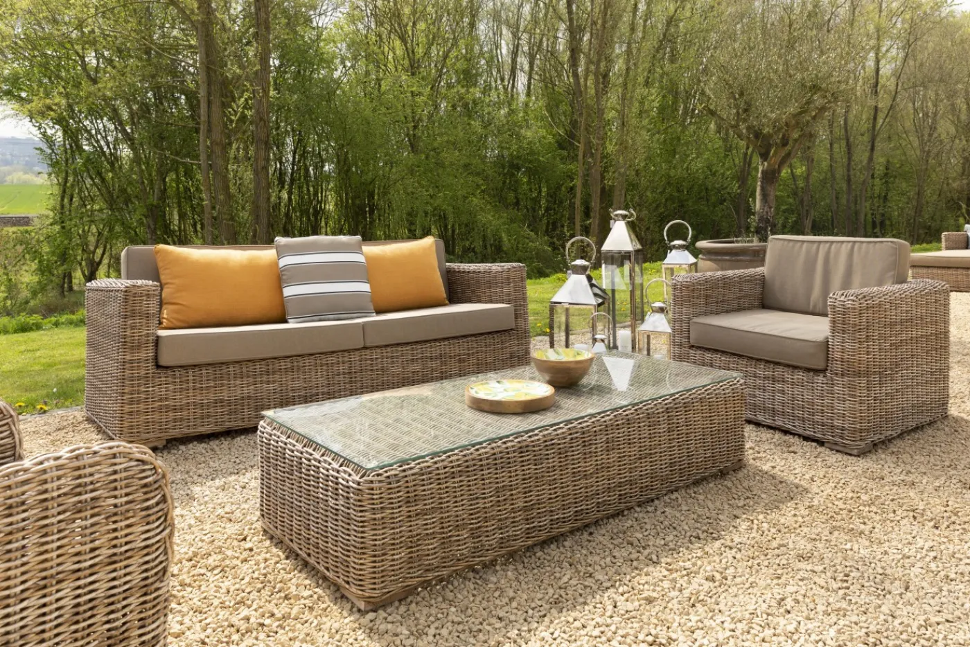 Tables|Tables<Flamant HILLS, table basse de jardin, 180x70 Brun