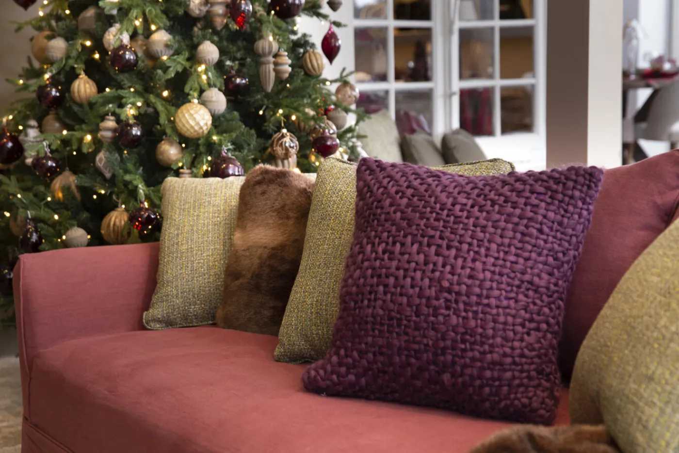 Coussins Décoratifs|Coussins Décoratifs<Flamant HIROM, coussin, fausse fourrure Brun