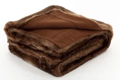 Plaids Et Couvre-Lits|Plaids Et Couvre-Lits<Flamant HIROM, plaid, fausse fourrure Brun