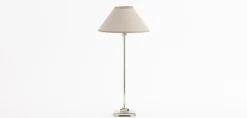 Lampes|Lampes De Table Et De Bureau<Flamant HORTON, lampe de table, laiton, nickel Argent