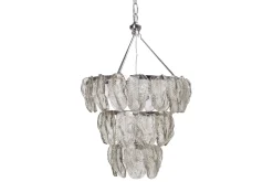 Suspensions Et Lustres|Luminaire<Flamant HOWARD, lustre, gouttes de verre en forme de feuille Transparent