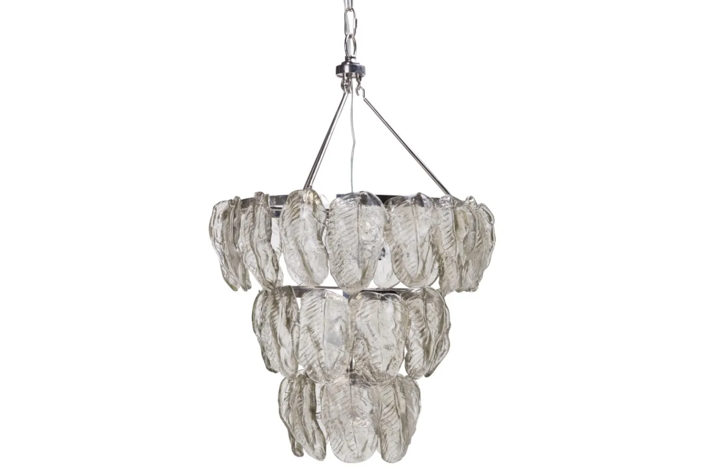 Suspensions Et Lustres|Luminaire<Flamant HOWARD, lustre, gouttes de verre en forme de feuille Transparent