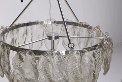 Suspensions Et Lustres|Luminaire<Flamant HOWARD, lustre, gouttes de verre en forme de feuille Transparent