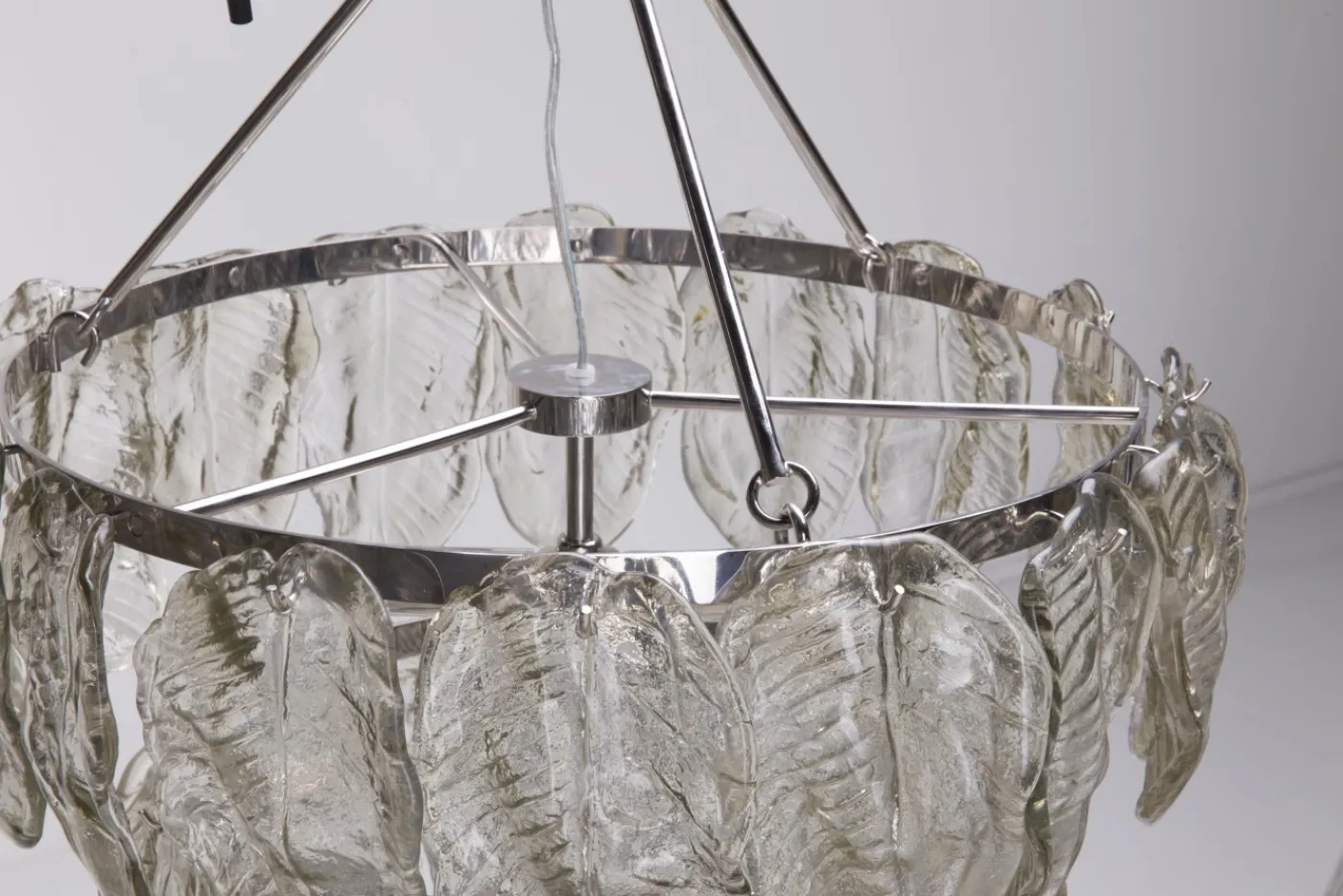 Suspensions Et Lustres|Luminaire<Flamant HOWARD, lustre, gouttes de verre en forme de feuille Transparent
