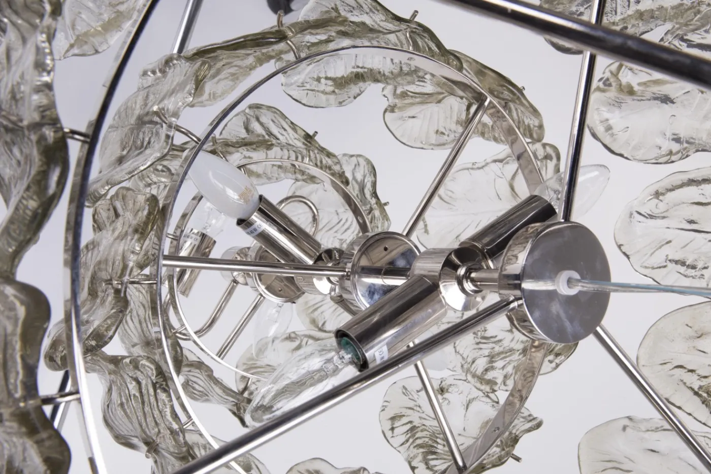 Suspensions Et Lustres|Luminaire<Flamant HOWARD, lustre, gouttes de verre en forme de feuille Transparent