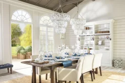 Suspensions Et Lustres|Luminaire<Flamant HOWARD, lustre, gouttes de verre en forme de feuille Transparent